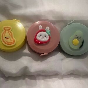 Cute Fruit-Themed Tape Measures Set (3)